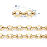 10m 304 Stainless Steel Cable Chains for DIY Bracelet 2.5x2x0.5mm