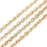 10m 304 Stainless Steel Cable Chains for DIY Bracelet 2.5x2x0.5mm