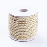 3mm Round Braided Cowhide Cord for DIY Jewelry Making