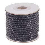 3mm Round Braided Cowhide Cord for DIY Jewelry Making