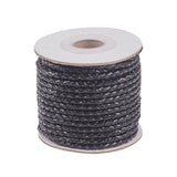 3mm Round Braided Cowhide Cord for DIY Jewelry Making