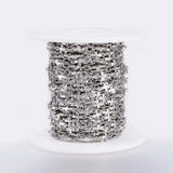 5mm Plating Stainless Steel Bar Link Chains for Jewelry Making