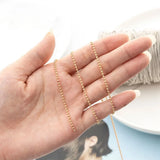 10m Copper Bead Ball Chains DIY Necklace Jewelry Making Pendant Accessories