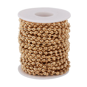 10m Stainless Steel Ball Chains 1.5-6mm DIY Jewelry Making