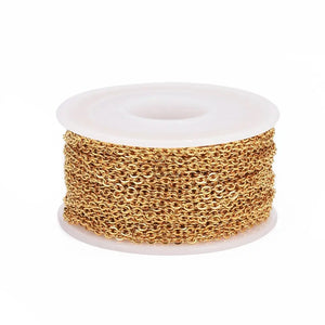 10m Stainless Steel Cable Chain for DIY Jewelry Making