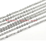 10m Stainless Steel Thin 2mm / 3mm Oval Link Chain Jewelry Making DIY