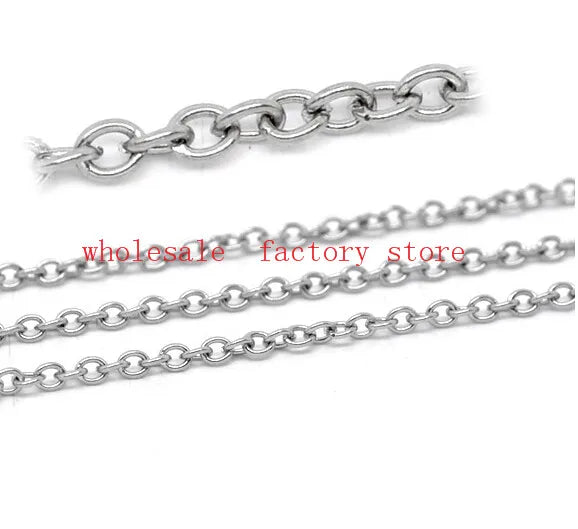 10m Stainless Steel Thin 2mm / 3mm Oval Link Chain Jewelry Making DIY