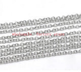 10m Stainless Steel Thin 2mm / 3mm Oval Link Chain Jewelry Making DIY