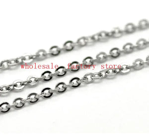 10m Stainless Steel Thin 2mm / 3mm Oval Link Chain Jewelry Making DIY