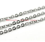 10m Stainless Steel Thin 2mm / 3mm Oval Link Chain Jewelry Making DIY