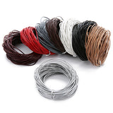 10m Leather Round Cord Jewelry for DIY Bracelet - 1/1.5/2/3 mm Options