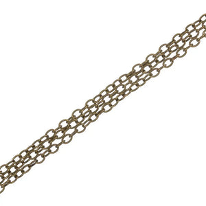 10m 3*4mm Antique Silver/Bronze Necklace Chains Bulk Diy Jewelry Findings