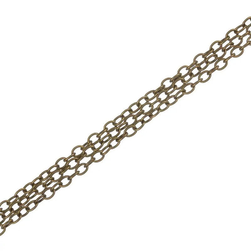 10m 3*4mm Antique Silver/Bronze Necklace Chains Bulk Diy Jewelry Findings