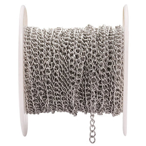 10m Stainless Steel Chain 1.8mm-4.2mm Silver Link Chains for DIY Jewelry