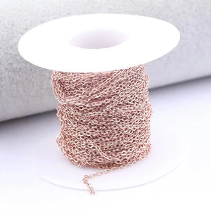 10m Rose SS Chains Jewelry Making DIY Bracelets Necklaces