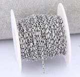 10m Stainless Steel Cube Link Chain 1.8mm Wide