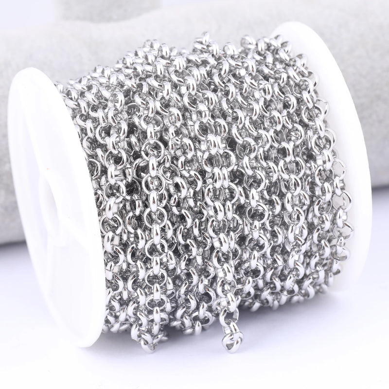 Stainless Steel Jewelry Chains 10m x 5mm for Pendant Necklace Making