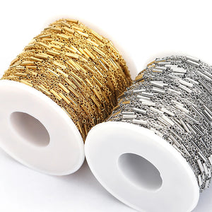 10m Tube Stainless Steel Chain Necklace Bracelet Jewelry Making DIY