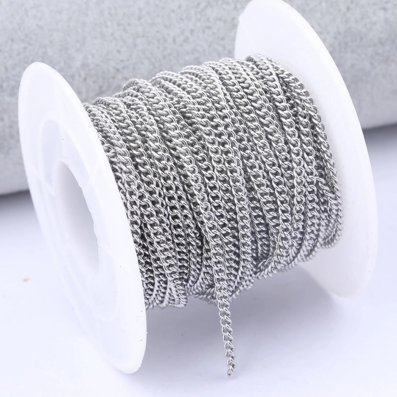 10m Stainless Steel Chains for Necklace Bracelets