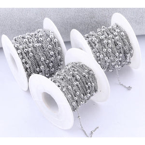 10m Stainless Steel Ball Beaded Chain for DIY Jewelry Making