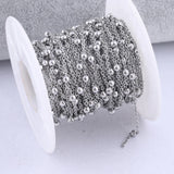 10m Stainless Steel Ball Beaded Chain for DIY Jewelry Making