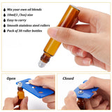 10ml Essential Oil Roller Glass Bottle Amber Refillable Storage