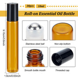 10ml Essential Oil Roller Glass Bottle Amber Refillable Storage