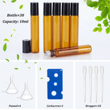 10ml Essential Oil Roller Glass Bottle Amber Refillable Storage