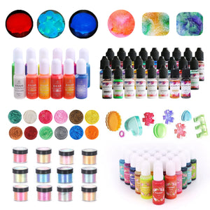 10ml Resin Pigment Kit Alcohol Ink Liquid Colorant Dye DIY UV Epoxy Mold