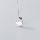 10mm Sterling Silver Dolphin Shell Circle CZ Necklace Pendant