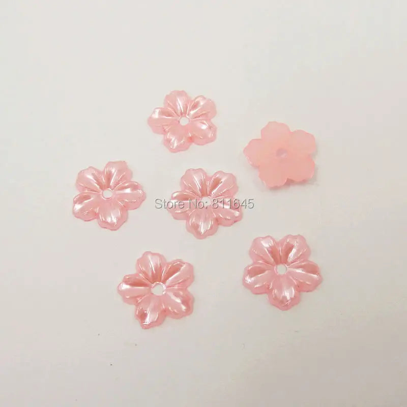 Mixed Flower Shape Pearls Beads For Nail Art Phone Wedding Decoration