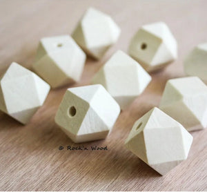 10mm 100pcs Natural Wooden Faceted Spacer Beads Jewelry Making DIY MT0212/10