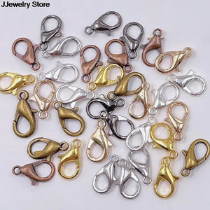 10mm/12mm/14mm/16mm Plated Jewelry Findings,Alloy Lobster Clasp Hooks