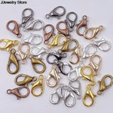 10mm/12mm/14mm/16mm Plated Jewelry Findings,Alloy Lobster Clasp Hooks