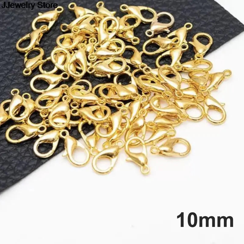 10mm/12mm/14mm/16mm Plated Jewelry Findings,Alloy Lobster Clasp Hooks