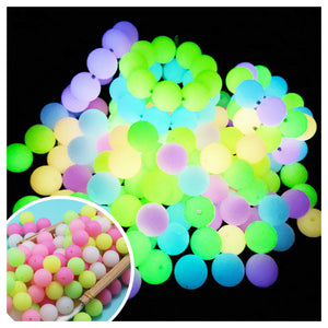 Luminous Silicone Beads 20pcs Glow In The Dark DIY Necklace Accessories