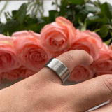 10mm 12mm Wide Tungsten Wedding Ring Men Brushed Finish Flat Shape