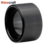 10mm 12mm Tungsten Carbide Wedding Band for Men Brushed Finish