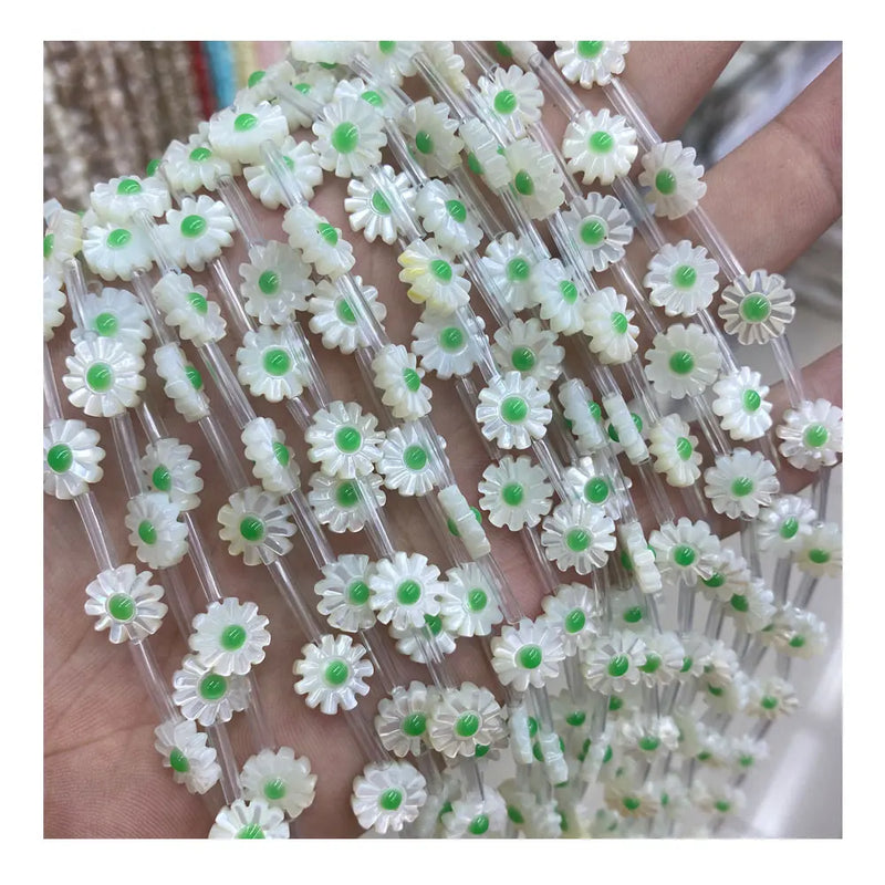 10mm 12mm Daisy Shell Beads for Jewelry Making
