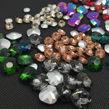 10mm 12mm Square Crystal Glass Stone Pointback