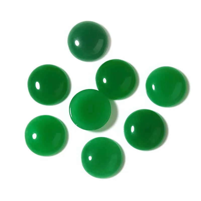 10mm 12mm Green Stone Round for Jewelry Making