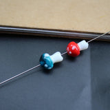 10mm 12mm Mushroom Glass Beads Mix Colors for DIY Jewelry Making