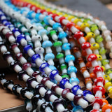 10mm 12mm Mushroom Glass Beads Mix Colors for DIY Jewelry Making