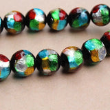10mm 12mm Lampwork Glass Beads Mix foilRound for Jewelry Bracelet Necklace