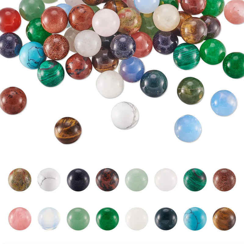 10mm 12mm Mixed Round Synthetic Gemstone Stone Beads for Pendants Making