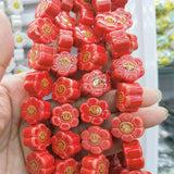 10mm 18mm Sun Flower Smile Face Ceramic Beads DIY Jewelry Making