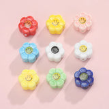 10mm 18mm Sun Flower Smile Face Ceramic Beads DIY Jewelry Making