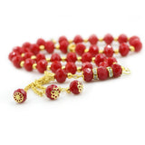 Muslim Prayer Beads Tasbeeh Masbaha Allah Peres Rosary Bracelet Glass Beads