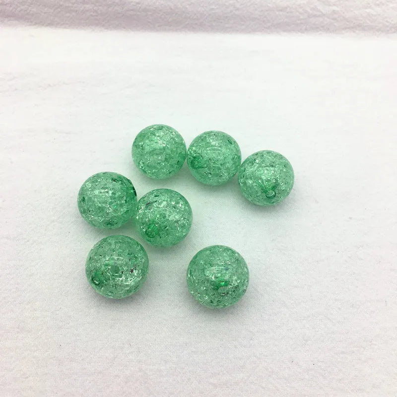 Clear Acrylic Crack Beads for Jewelry Making