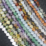 10mm 20pcs/String Natural Stone Heart Shape Beads for DIY Jewelry Making